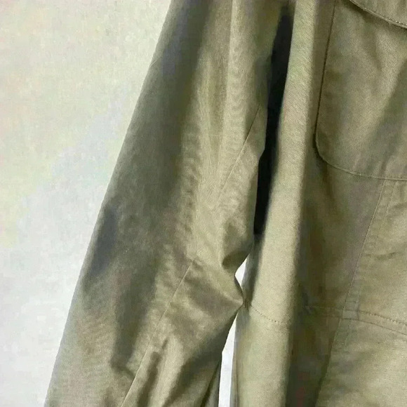 Chico's Women's Lace Applique Embellished Utility Jacket Olive Size 3 US 16/18 - Picture 8 of 15